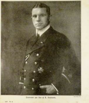 1917 - alter Druck - Leutnant zur See d. R. Badewitz